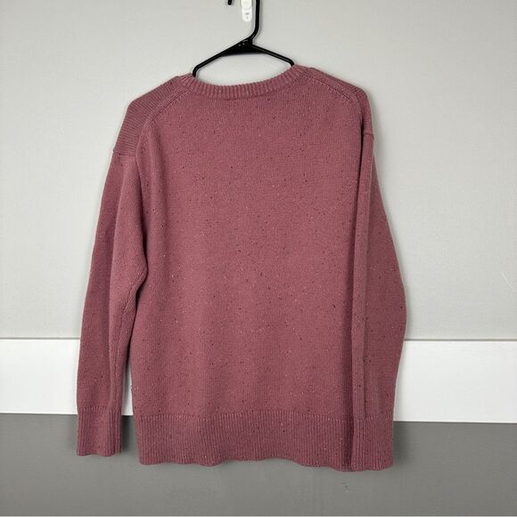 The North Face Crewneck Wool Pullover Sweatshirt Sweater Medium Pink Warm Thick - Picture 5 of 5